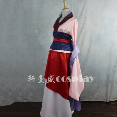 Custome Animation Mulan Cosplay Clothing Chinese Classical Hanfu Female Cos Clothes