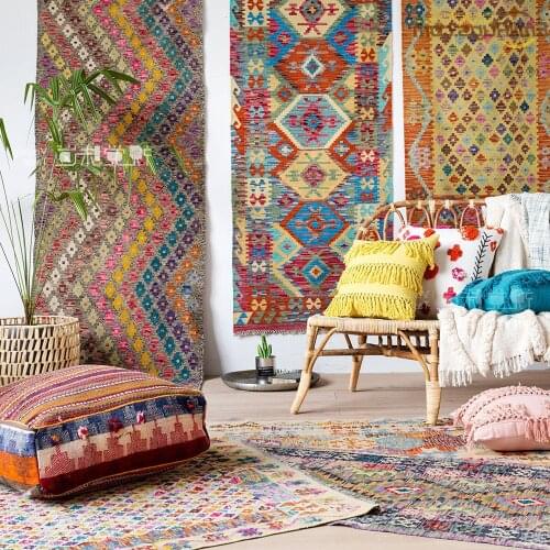 Kilim carpets Folk Carpet Home Decor geometric Polish HANDWOVEN WOOL KILIM Wool Rug Carpet