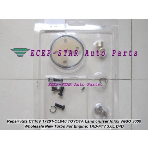 Turbo Repair Kit rebuild CT16V 17201-OL040 17201-0L040 17201-30110 17201-30011 For TOYOTA HILUX Landcruiser 1KDFTV 1KD-FTV 3.0L
