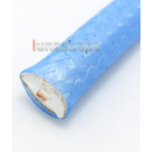 LN004052 10m Blue Skin Silver Plated + Shield Layer Speaker Audio Signal DIY Cable Dia:0.75cm RG800
