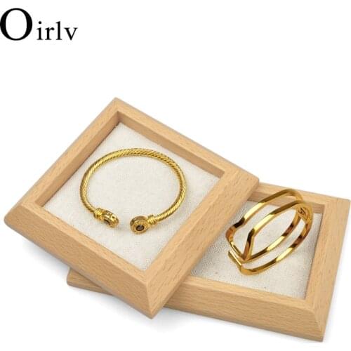 Oirlv Solid Wood Small Jewelry Tray Display Tray Necklace Bracelet Earring Tray Jewelry Display Jewelry Storage Jewelry Tray
