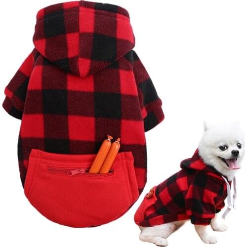 Dog clothes medium and big dog cat sweater autumn and winter pocket zipper sweater pet supplies Teddy fighting french bulldog