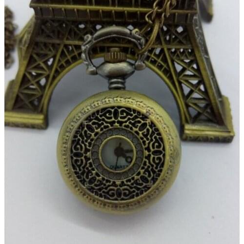 Wholesale 10 PCS/lot best quality quartz pendant Hollow Good quality steampunk Necklace pocket watches gift