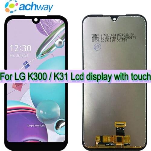Original 5'' For LG K31 LCD Display K300 Display Touch Screen Digitizer Assembly Replacement For LG K300 LCD LM-K300Q, LMK300