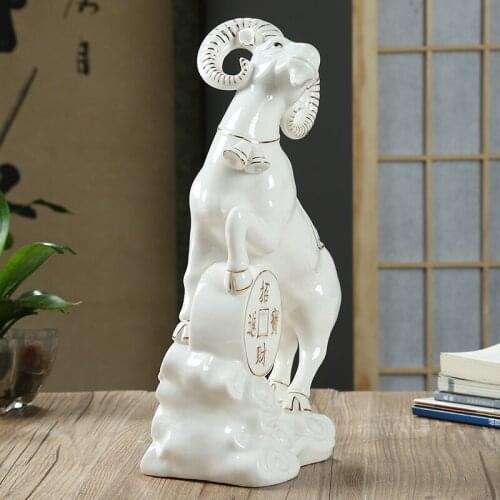 Sheep sheep gold ornaments felicitous wish of making money TV cabinet decoration interior decoration art crafts ceramics