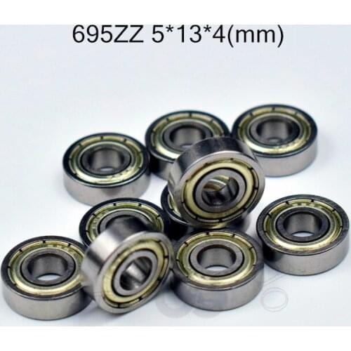 695ZZ 5*13*4(mm) 10pieces free shipping ABEC-5 bearings 10pcs Metal Seal Miniature Bearing 695 695Z 695ZZ chrome steel bearing
