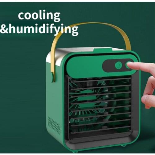 Air Conditioning Portable USB Rechargeable Air Cooler Mini Fan Mobile Humidification 2400MAh Portable Water Cooled Home