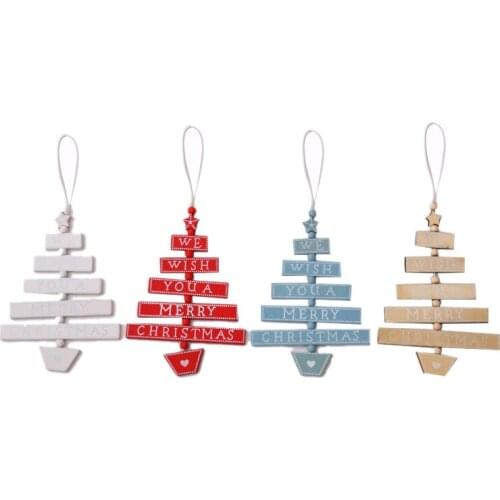 Adornos Navidad 2021 Natal Christmas Tree Decoration Wooden Christmas Drop Qrnament