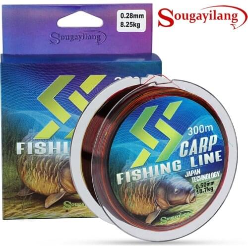 Sougayilang 150M 300M Fishing Line 0.2-0.5 line Diameter Super Strong River Lake Fishing Line Carp Boat Rock Fishing Line