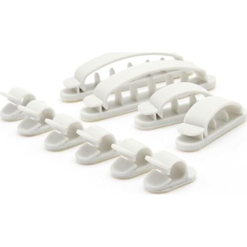 1 set Self-adhesive Cable Clips Wire Holder Organizer Clamp Wall Desktop Wire Fixing Clamp Clip USB Cord Cable Organization Clip