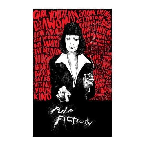 Lot Style Choose Pulp Fiction Actress Smoke Vintage Movie Art Silk Poster for Your Home Wall Decor 24x36inch