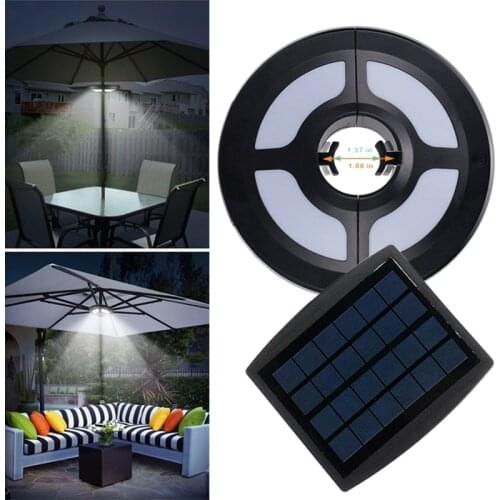 LED Solar Umbrella Lights Outdoor Patio Umbrella Lamp for Camping Tent Vacation Support USB Charging