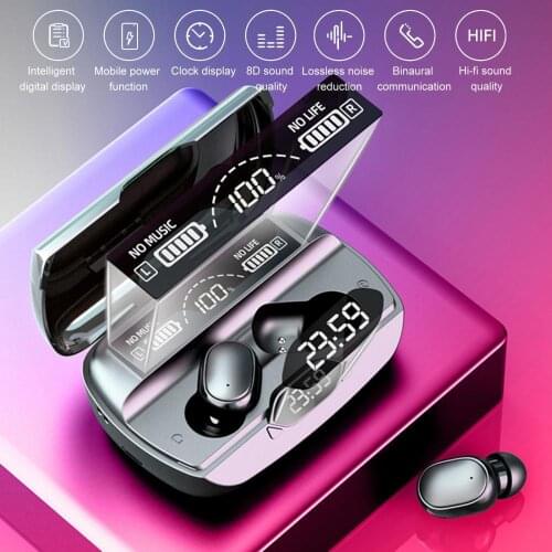 G6 TWS Bluetooth 5.1 Waterproof Wireless Earphone Good Sound Quality Handsfree No Delay Earbuds with Mic Power Display