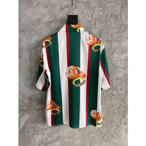 UK0232 Fashion Mens Shirts 2021 Runway Luxury famous Brand European Design party style Mens Clothing