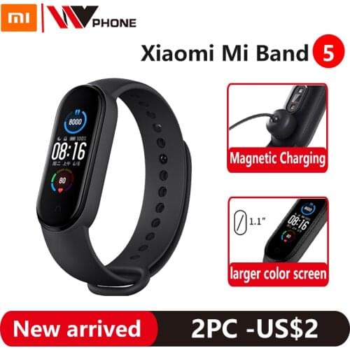 Global Version Xiaomi Mi Band 5 no nfc Screen Smart Band Bluetooth Sport Fitness Traker Fitness Traker Smartband