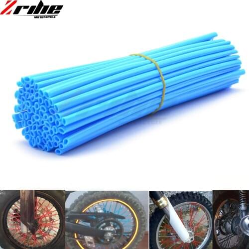 Universal 72pcs Motorcycle Dirt Bike Wheel Rim Spoke Skins Covers Wrap Tubes Decor Protector Kit FOR 400 450 525 SX EXC
