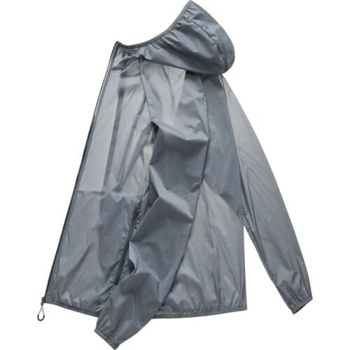 2021 Summer Men Windbreaker Sun Protection Jacket Women Sports Super Thin Hooded Skin Coats Men Jaqueta Masculina Couple Clothes