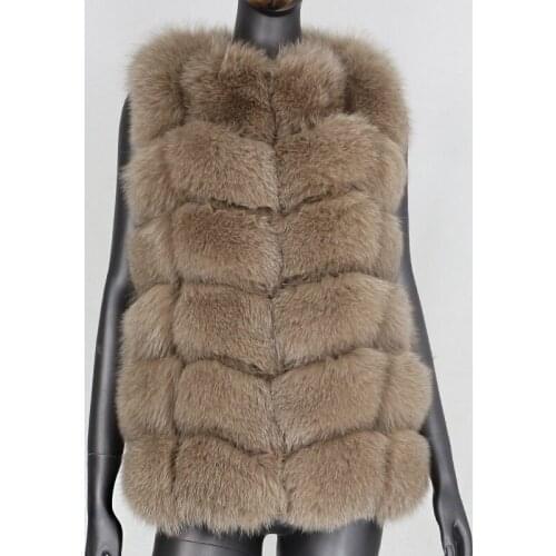 FURBELIEVE 2020 Winter Jacket Women 100% Real Fur Coat Natural Fox Fur Vest Thick Warm Outerwear Sleeveless Fashion Streetwear