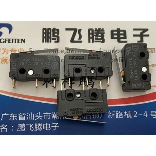 1PCS Imported Japanese Omron SS-10GL small micro switch 3 foot stroke limit with straight handle swing rod 10.1A