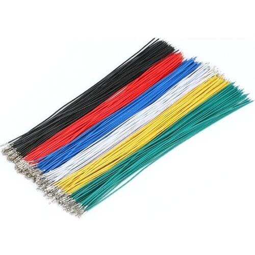 50pcs 1P 2.54 Jumper Wire Cable Female to Female Connector Single Head Spring Electronic Wire Line 25cm 250MM