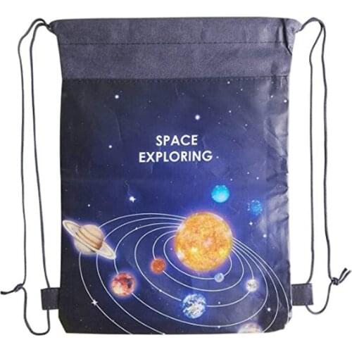 10Pcs Non-Woven Outer Space Planet Party Gifts Bags Baby Shower Candy Bags Kids Gifts Packing Backpack Birthday Party Decoration