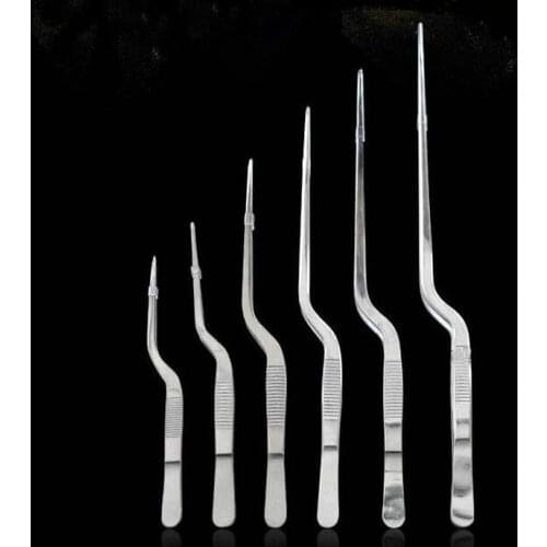 14/16/20/26/30cm Thicken Stainless Steel Medical lanciform Tweezers, Surgical gun form dressing pliers