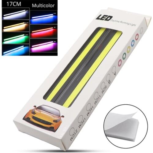 2Pcs/set High Quality Car 17CM COB DRL Daytime Running Lights 12V Auto Interior Lamp Motorcycle Styling Atmosphere Light