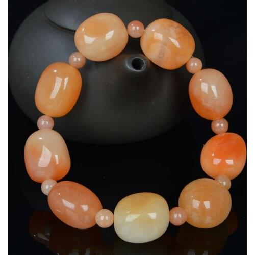 5pcs Natura jade bracelet genuine gold silk jade s Gobi jade bracelet