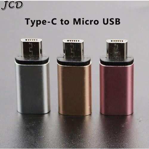 JCD 2pcs Type-C Adapter USB C to Micro USB Cable Micro USB Male to Type C Female Adapter Converter Connector for Phone Tablet