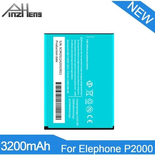 PINZHENG 3200mAh Phone Battery For Elephone P2000 Battery Replacement High Quality Back Up Bateria For Elephone P2000 Batteries