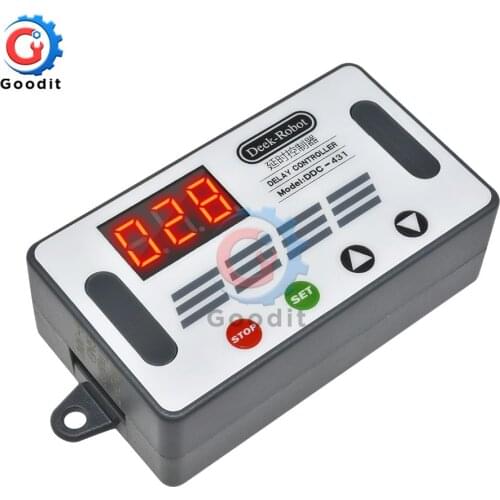 DC 6-30V Automation Cycle Delay Timer Micro USB LED Display Control Off Switch Delay Time Relay 6V 9V 12V 24V voltage protection