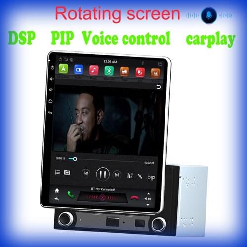 PX6 Tesla Style 9.7" rotating screen android 9.0 double 2 din car universal gps multimedia radio player carplay wifi usb 4g+64G