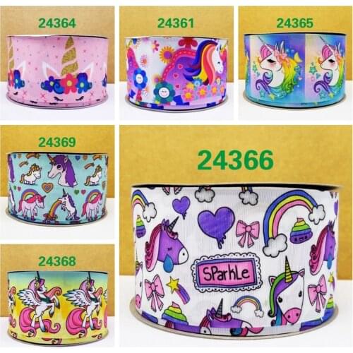 Free shipping 50 yard cartoon printed grosgrain ribbon 24366