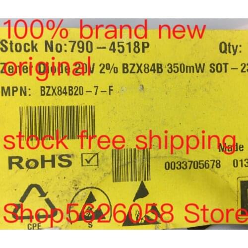 BZX84B20-7-F BZX84B20 SOT23 100% brand new in stock 50PCS/LOT