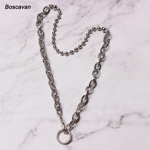 Cool Punk Gothic Rock Chain Chokers Link Metal Chains Collar Necklace Fashion Stylish Collar Cosplay