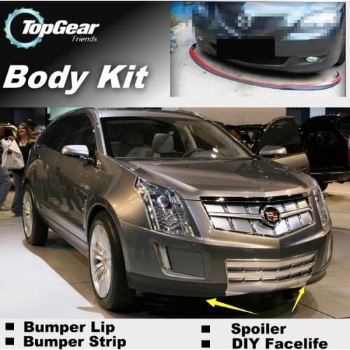 Bumper Lip Deflector Lips For Cadillac Provoq Front Spoiler Skirt For TopGear Friends to Tuning Car View / Body Kit / Strip