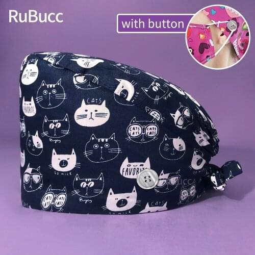 Doctor Dentist Pharmacy Lab Scrubs Hat Clinic Clinical Surgical Women Nurse Unisex Hats Beauty Salon Pet Hospital Surgical Caps