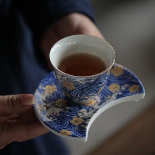 Enamel Cup And Saucer Hand Made Vintage Teacups for Home Decor Ceramic Tea Cup Tea Set High Quality Accessories