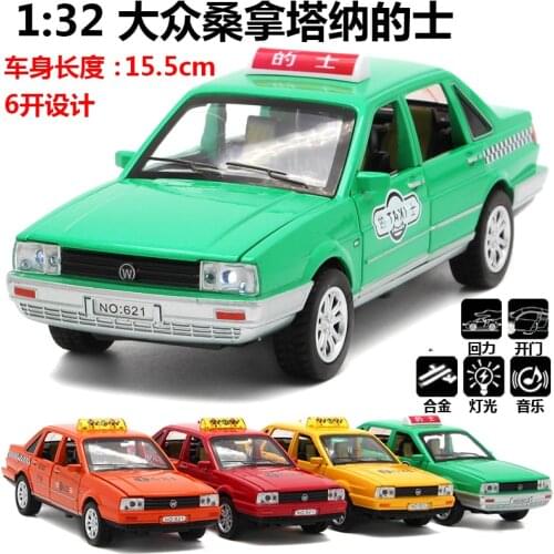1:32 Toy Car Santana taxi Metal Toy Alloy Car Diecasts & Toy Vehicles Car Model Miniature Scale Model Car Toy For Children