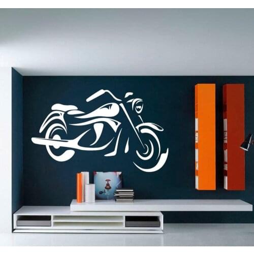 Personalized Wall Decals Bike Motorcycle Art Wall Stickers Home Decor Living Room Wall Vinyl Decor Boys Pattern Removable B215