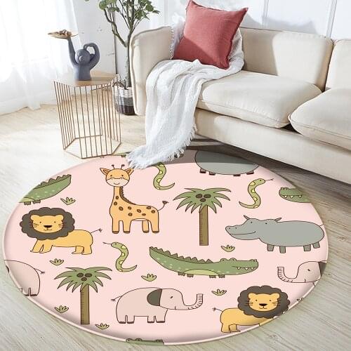 Good Quality Rug Childrens Flannel Carpet Animal Puzzle Game Learn For Baby Play Rectangular Carpet in the childrens room
