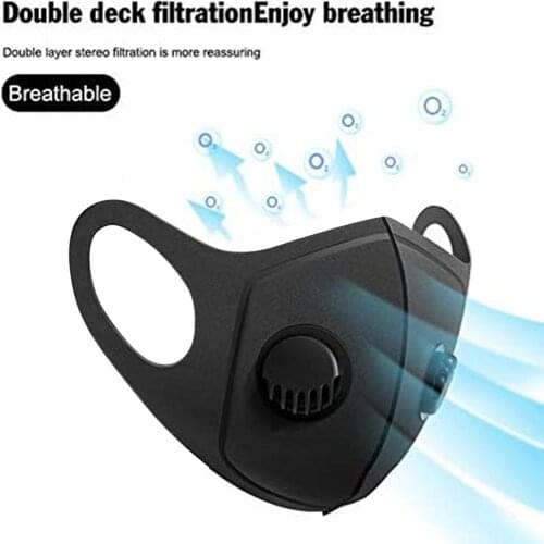 1Pc Cotton Ski Fasemask Reusable Fashion Black Solid Washable Ski Fase Maksk For Germ Protection For Adults Breathable Bandana