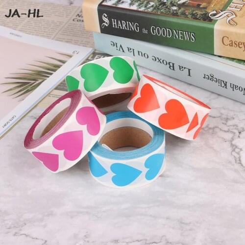 500 PCs/Roll Love Heart Shaped Label Sticker Scrapbooking Package Gift Packaging Seal Labels Supply Stationery Birthday Party