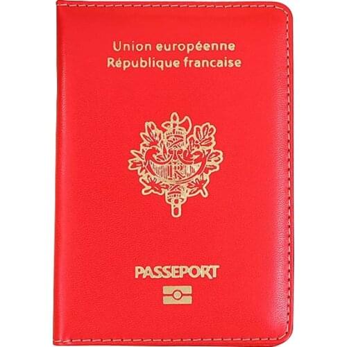 New sale France PU Leather Passport Covers Passport Holder French Men WomenTravelling Passports Case Francaise