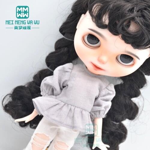 Blyth Doll Clothes fashion shirts, short skirts, ripped pants for Blyth Azone OB23 OB24 doll accessories