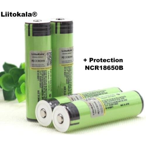 2017 Original NCR18650B LiitoKala 18650 3400mAh battery 3.7V Li-ion Rechargebale battery PCB Protected For panasonic toys