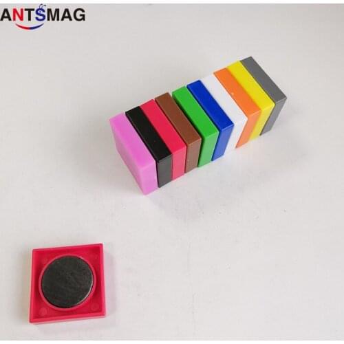 10pcs Heavy Duty Office Plastic Magnets Perfect For Office, Kitchen, Refrigerator, Whiteboard Using