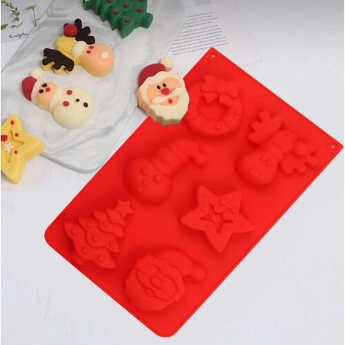 Useful Premium Santa Tree Snowman Shaped Cookie Mold Ice-cream Mould for Household