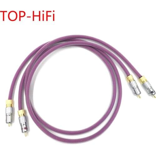 TOP-HiFi Pair Gold Plated 2RCA Cable High-end 6N OFHC Audio cable Double RCA Signal Line Rca cable for XLO HTP1