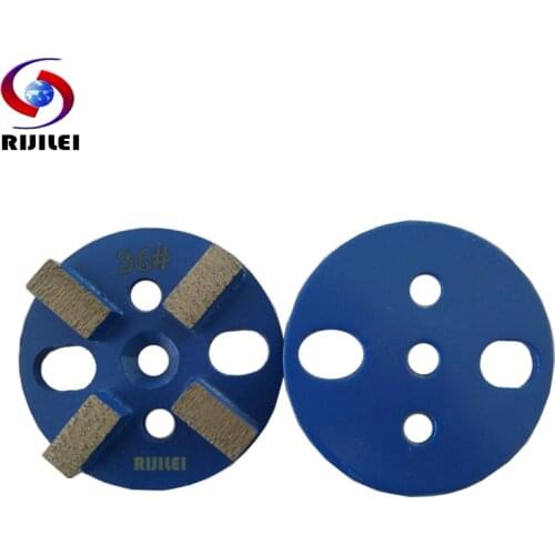 RIJILEI 15 Pieces Metal Bond Diamond Grinding Disc 3inch Concrete Grinding Shoes Plates floor marble Grinding polishing pad U10